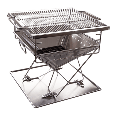 Medium Quokka Fire Pit, Camping Fire, Portable Fire Pit, Charcoal Starter, BBQ Plate, Rotisserie Brackets, OzWit, Travel Pits